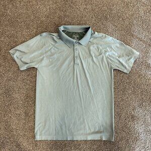 Fabletics Training Day Polo Shirt Short Sleeve Green Mens Size LARGE